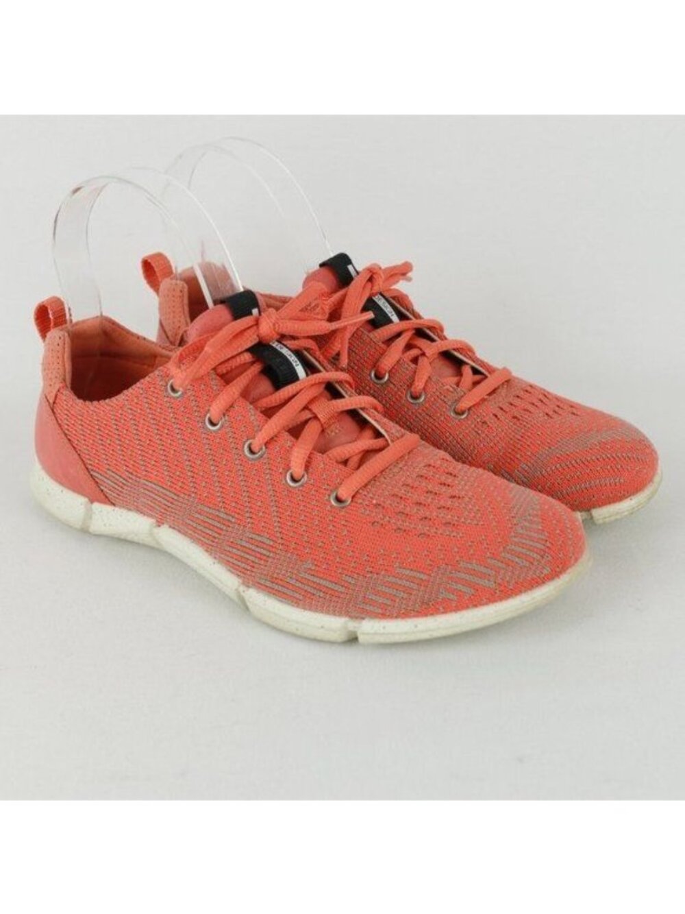 Ecco Intrinsic Knit Women's Size 38 Orange Gray Textile Athletic Sneakers